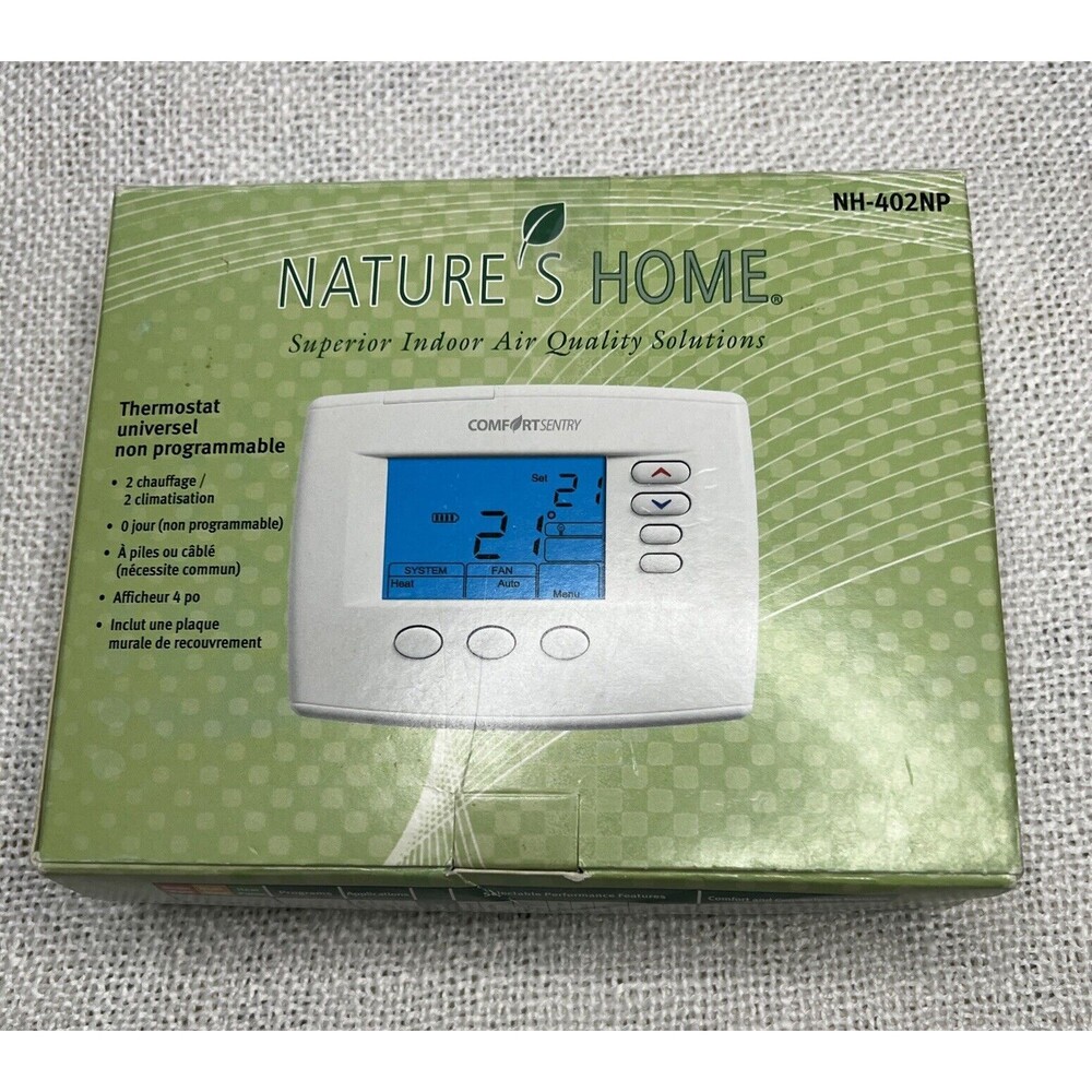 Nature’s Home Comfort Sentry Universal Non-Programmable Thermostat NH-402NP